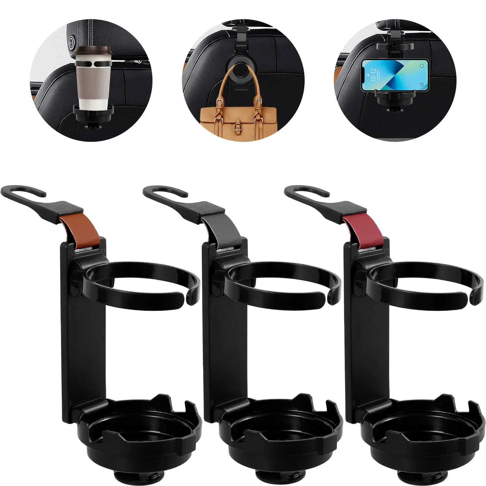 Car Headrest Hook Organizer Storage for Phone and Bags