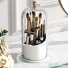 360 Rotary Makeup Brush Holder With Cover Luxury Cosmetic Organizer for Lipstick Eyebrow Pencil Eyeshadow Storage Box Multi Func 1