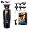 Kemei-5090 Hair Trimmers with Digital Display, Professional Barber Pusher for Men, Random Graffiti Pattern Hair Clipper Electric 1
