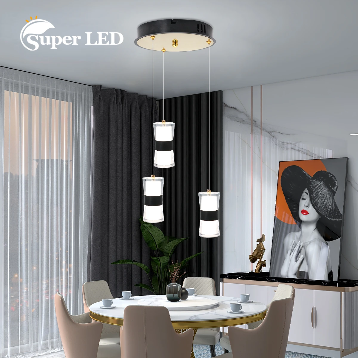 

Pendant Lights Interior Lighting Crystal LED For Home Dining Table Bedside Bedroom Hanging Lamp Living Room Decoration Light