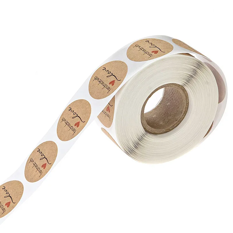 50-500pcs Kraft Paper Homemade Stickers Scrapbooking For Envelope And Package Seal Labels Sticker Stationery Handmade kraft paper stickers stationery stickers paper stickers decorative labels stickers decorative stickers adhesive stickers self adhesive stickers diy scrapbooking accessories