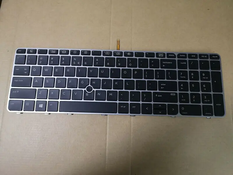 

US Keyboard FOR HP EliteBook 755 G3 850 G3 850 G4 ZBook 15u G3 G4 with Backlit with point silver frame