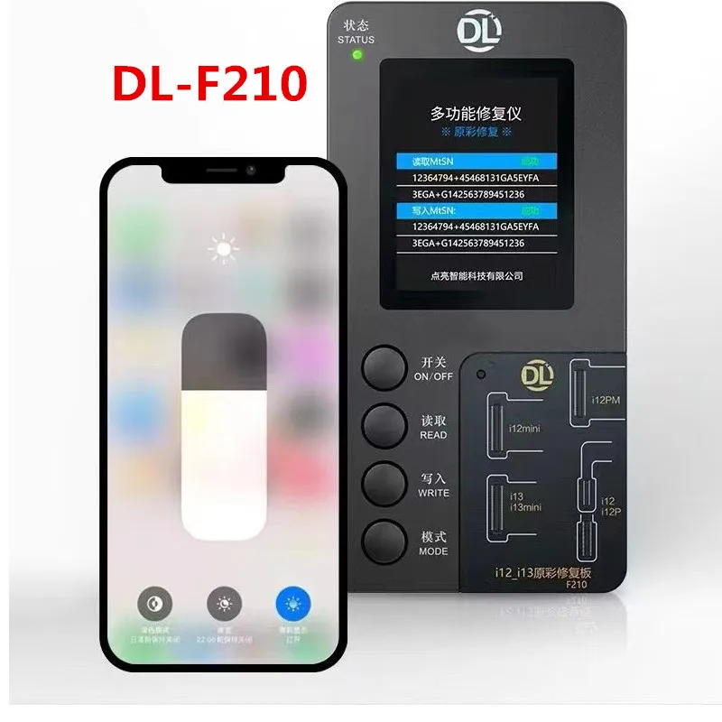 DL F210 IP 17 시리즈 트루톤 수리 프로그래머 (7-17 Pro Max 오리지널 및 카피 LCD 스크린 오리지널 색상 복구용)