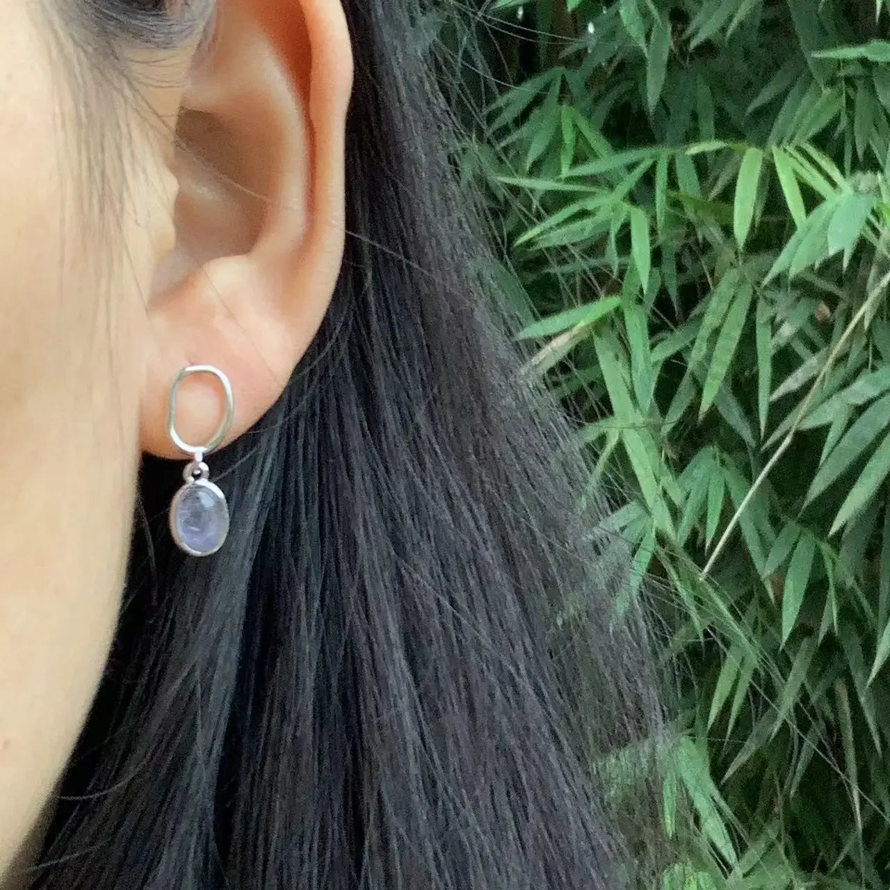 Natural Tanzanite Gemstone Stud Earrings for Women Solid 925 Sterling Silver Wedding Handmade Jewelry Fashion Gift For Girl New
