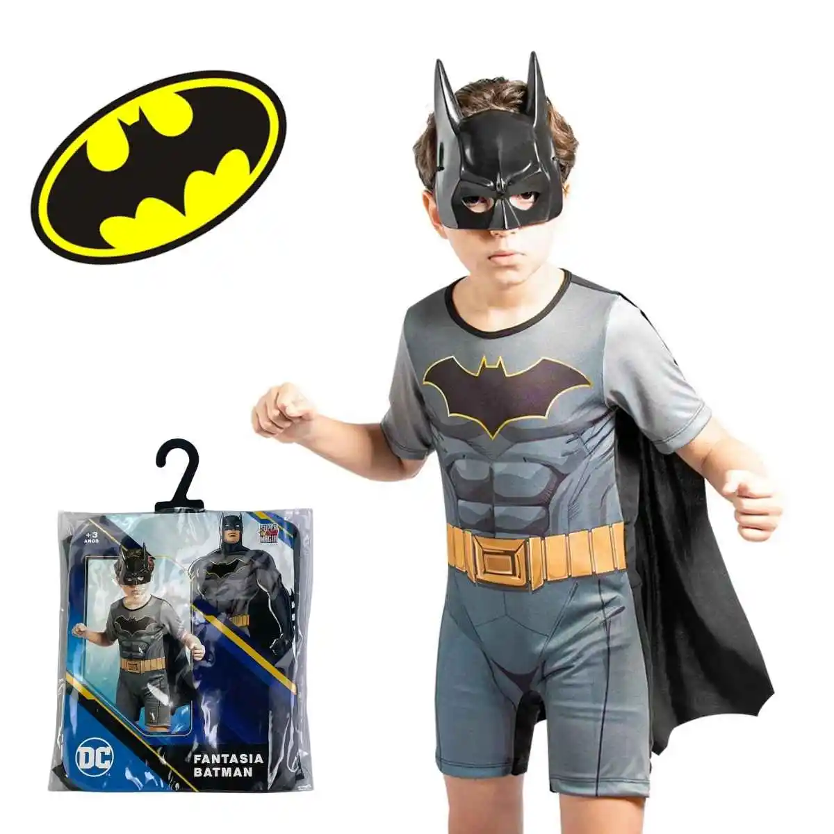 middernacht Overredend steenkool Short Batman Kids Fantasy With Removable Case And Novabrink Mask Size M  Medium| | - AliExpress