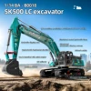 In Stock 1/14 LESU SK500 RC Hydraulic Excavator Remote Control Metal Earth Digger Painted Assembled Light System Model Gift 2