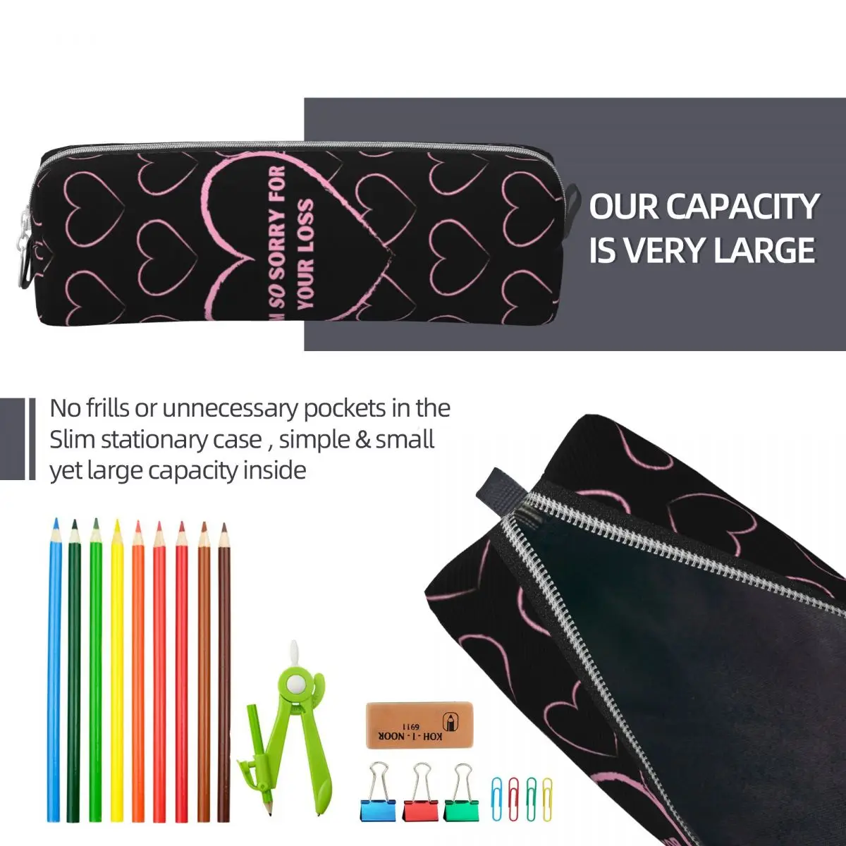 Sabrina Carpenter Feather I'm SO Sorry For Your Loss Pencil Case Pencilcases Pen Kids Large Storage Bag Office Gifts Stationery