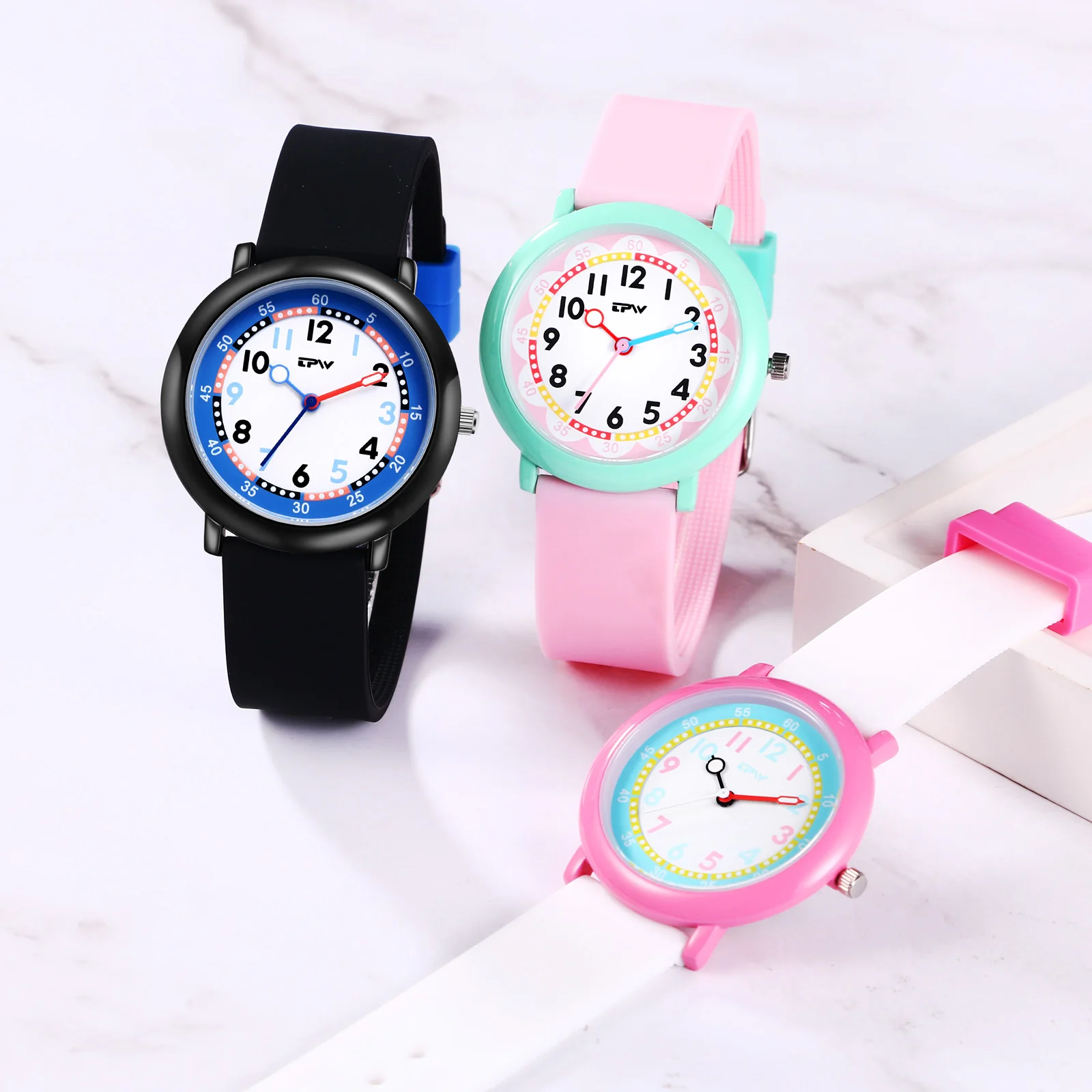 LANCARDO Fashion Silicone Rubber Jelly Band Children Watches Boys Girl Students Cute Colorful Sports Wristwatch Christmas Gift - Image 3