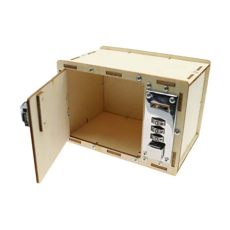

Science Small Production DIY Mechanical Password Box Wood DIY Package