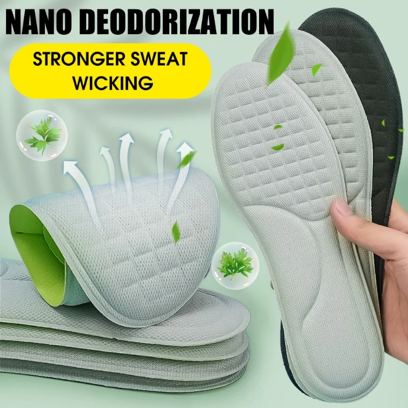 Unisex Memory Foam Orthopedic Insoles Deodorizing Insole Shoes Sports Absorbs Sweat Soft Antibacterial Shoe Accessories 1-5pairs shoe insoles,orthopedic insoles