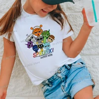 Summer Kids T Shirt Anime Sprunki Graphic Shirt Boys Girls Horror Games Tops Short Sleeve Wild Tee Cartoon Sprunki T-shirts 2