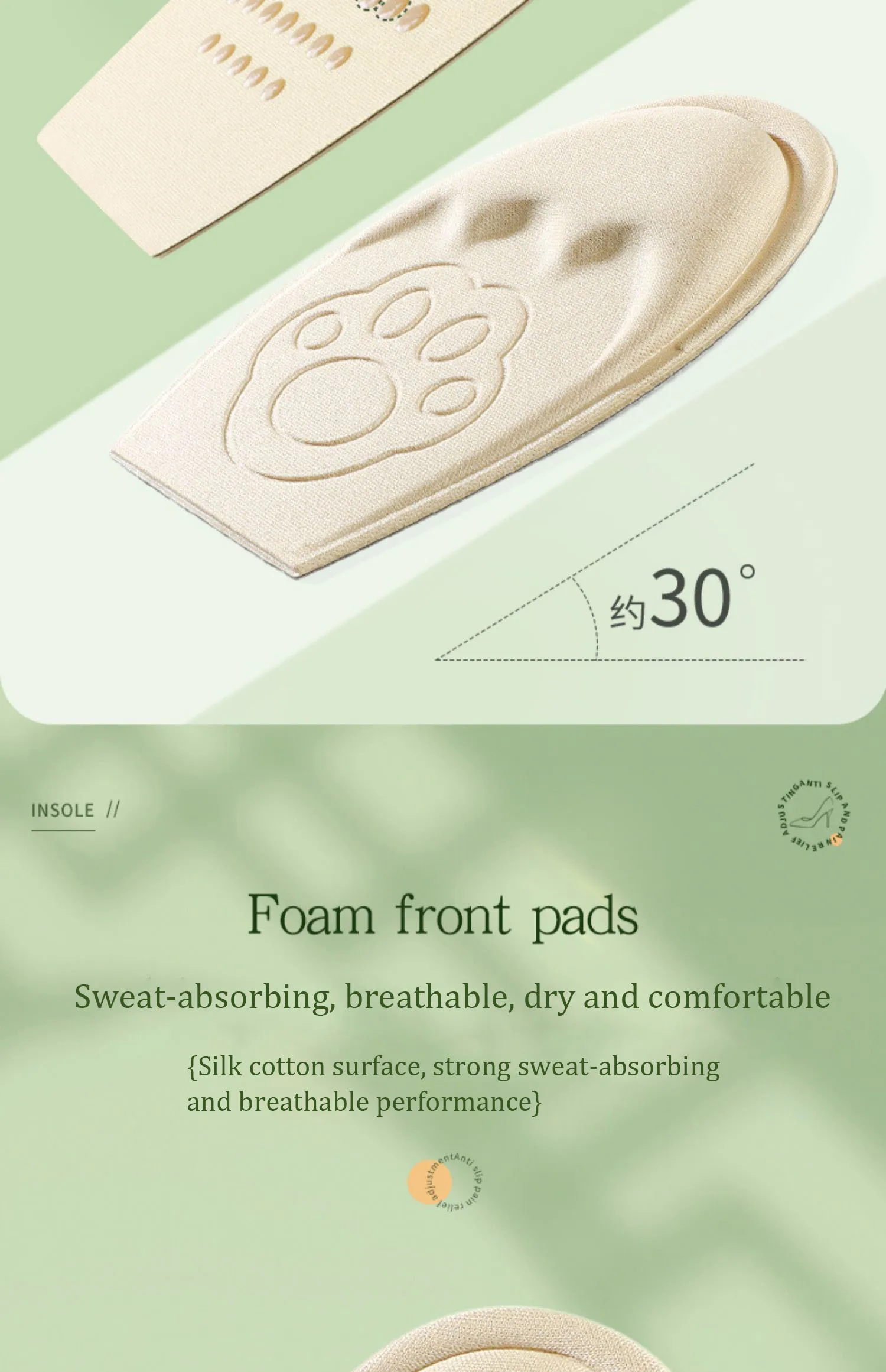 High Heels Vorfuß Pads Frauen Mann Fuß Pad Halbe Einlegesohlen für Schuhe Rutschfeste Anti-schmerzen Schmerzen Relief Pflege Schuh größe Reduzierer Einsätze – Detail 11