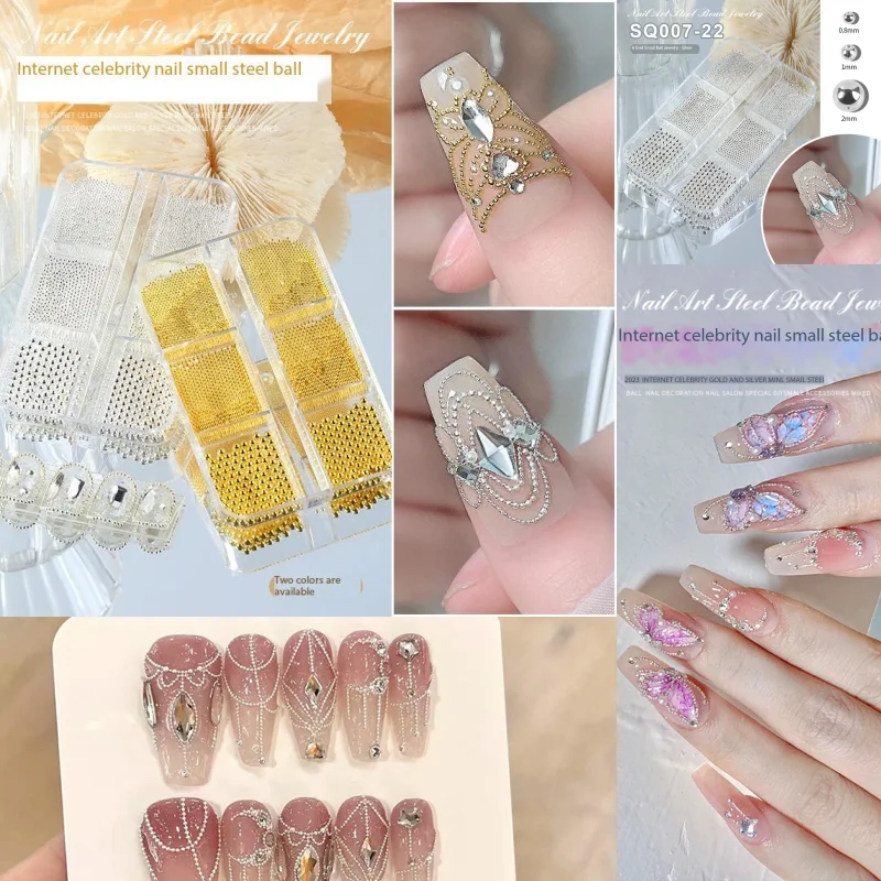 

Модные принадлежности для дизайна ногтей маленькие стальные шарики ношения ногтей Сияющие бриллианты для ногтей декоративные светящиеся аксессуары маленькие ювелирные изделия