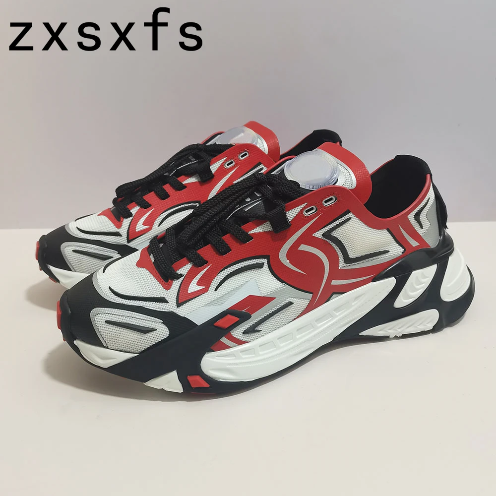 

Lover's Thick Sole Lace Up Casual Shoes For Men Patform Sneakers Designer Brand Daddy Shoes Male Mix Color Runners Women Shoes