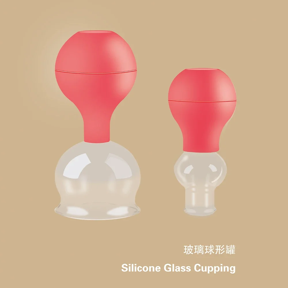 Zhongyan Taihe Brand Rubber Head Glass Vacuum Cupping Massage Health and Beauty Jar  cupping set 2