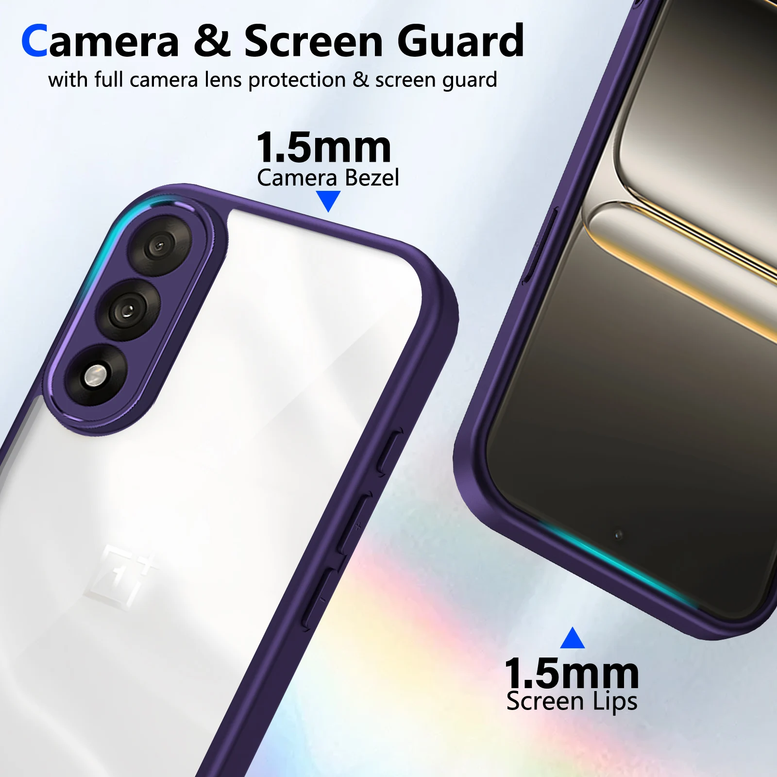 Luxury Armored Acrylic Transparent Back Cover Case