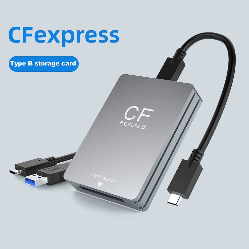 CR346 CFexpress Type-B Card Reader Adapter Aluminum Alloy 10Gbps Fast Transmission Portable Adapters Support Android/Windows/ OS