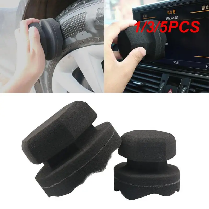 

1/3/5PCS Car Polishing Waxing Sponge Hexagonal Grip Applicator Car Detailing Hand Tire Wax Sponge High Density Foam Sponge For