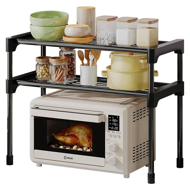 ห้องครัวสูงการออกแบบเครื่องปรุงรสRackไมโครเวฟRackBilayerเตาอบโมเดิร์นMinimalismอุปกรณ์ครัวOrganizer 5