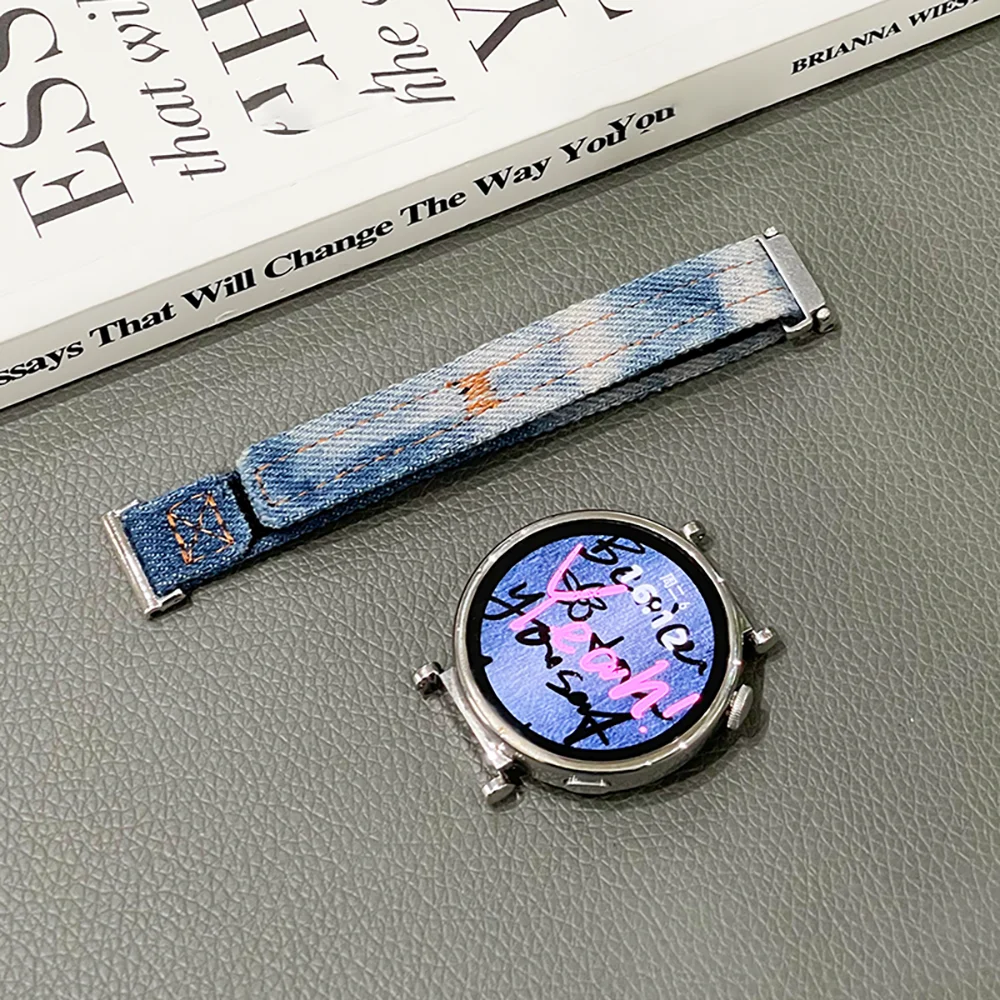 Elegant Gradient Denim Watch Band - Slim Wrist Bracelet