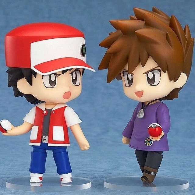 10cm Anime Pokemon Ash Ketchum Gary Oak Red & Green 612 Pvc Action Figures  Game Statue Collectible Model Kids Toys Doll Gifts - Action Figures -  AliExpress