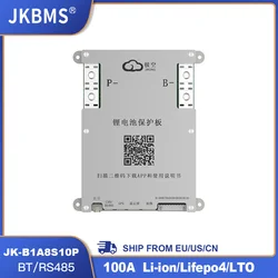 JKBMS B1A8S10P bms 4S 5S 6S 7S 8S 12V 24V BATTERY WITH 1A ACTIVE BALANCE  bms lifepo4