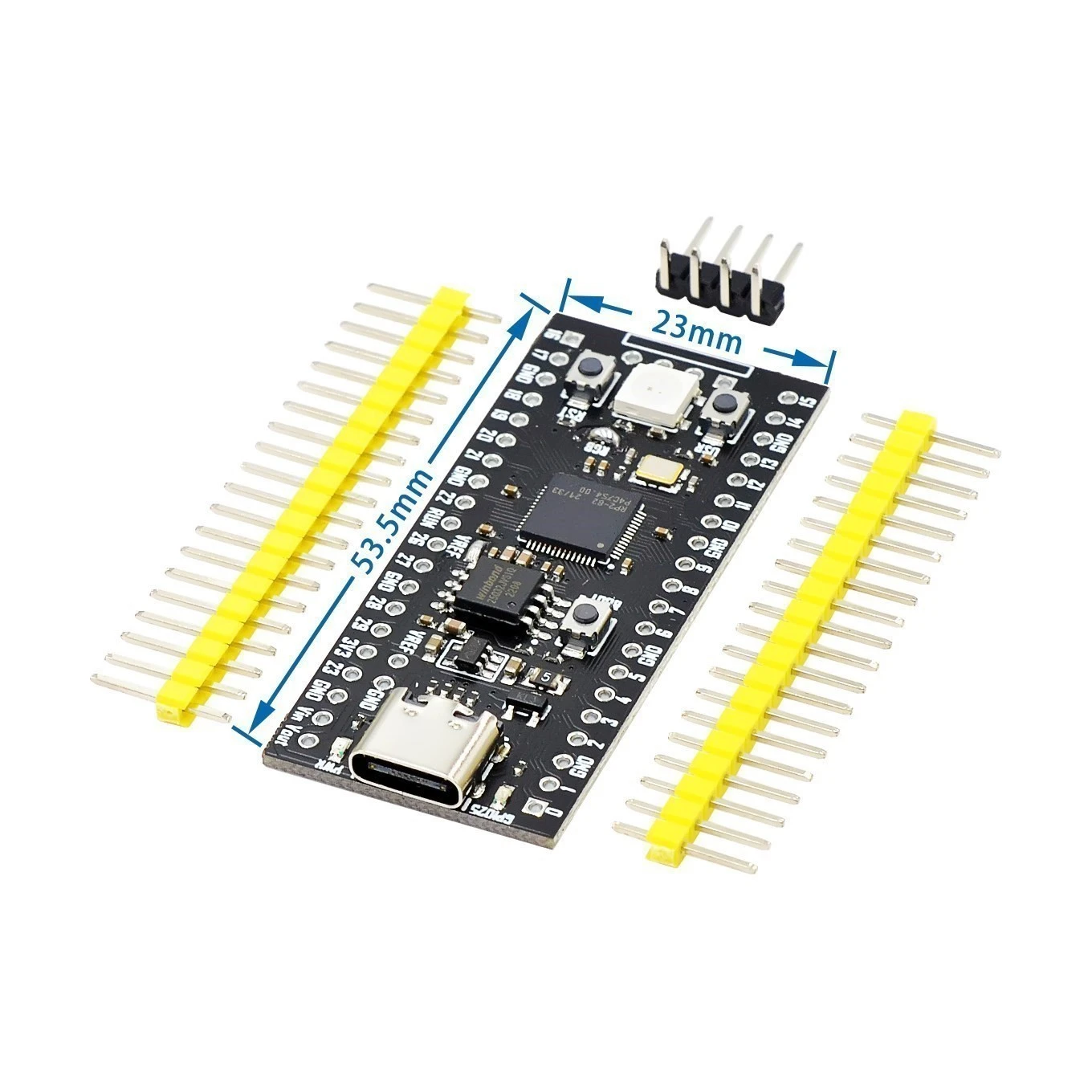 thumbnail image 1 of Raspberry Pi Pico Board RP2040 Dual-Core 264KB ARM Low-Power Microcomputers High-Performance Cortex-M0+ Processor, 1 of 5