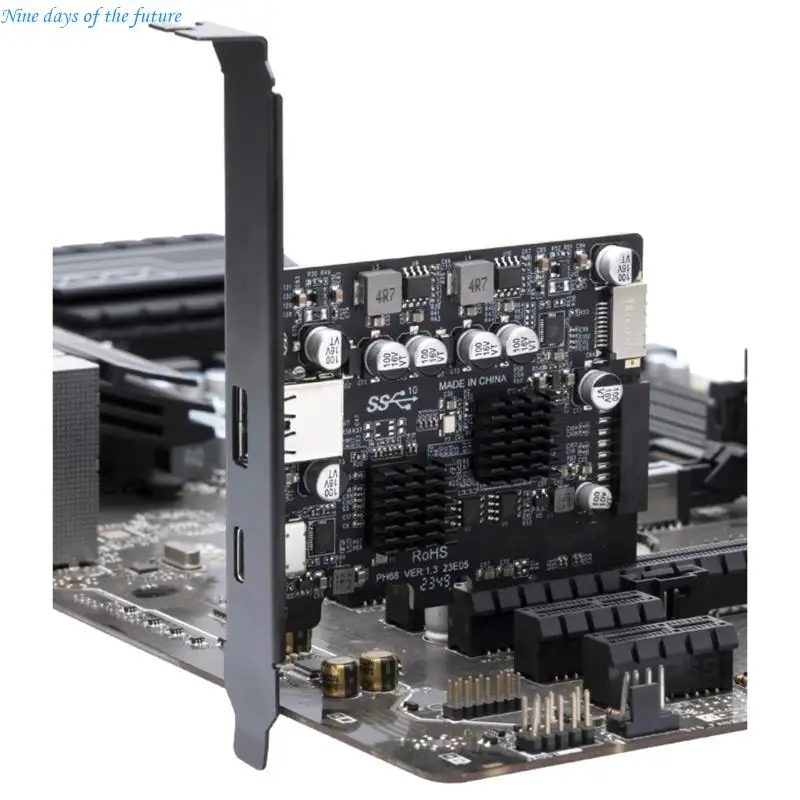 PCIE 4X 어댑터 확장 카드에 대한 10Gbps USB 3.2 커넥터 데스크탑 E65A용 10Gbps 데이터 전송 유형 C 어댑터 카드