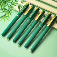 1pc/3pcs Green Ink Gel Pen, 1.0mm,for Writing, Large Capacity Refill, Office Supplies Back To Sochool Stationery 1