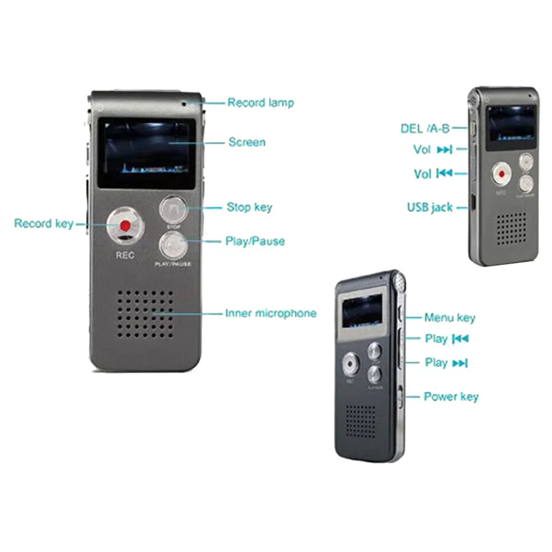 Ghost Hunting Recorder Paranormal Ghost Hunting Equipment Digital EVP Voice Activated Recorder USB 8GB