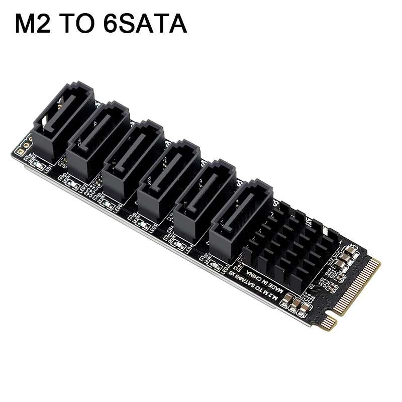 M2 M-EKY NVME to 6 SATA3.0 expansion card NAS for Synology hard drive  expansion ASM1166 supports PM