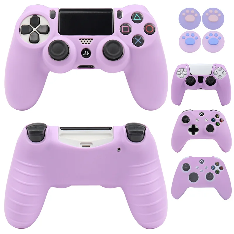 Kuitmor Silicone Controller Cover For Xbox Series X/S – Protective Skin Case With 2 Thumb Grips (White)
