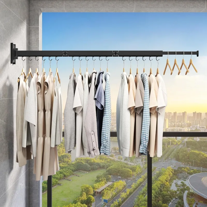 Collapsible Drying Racks for Laundry,Clothes Drying Rack Wall Mounted,Laundry Drying Rack Wall Mount,Drying Rack Clothing 4