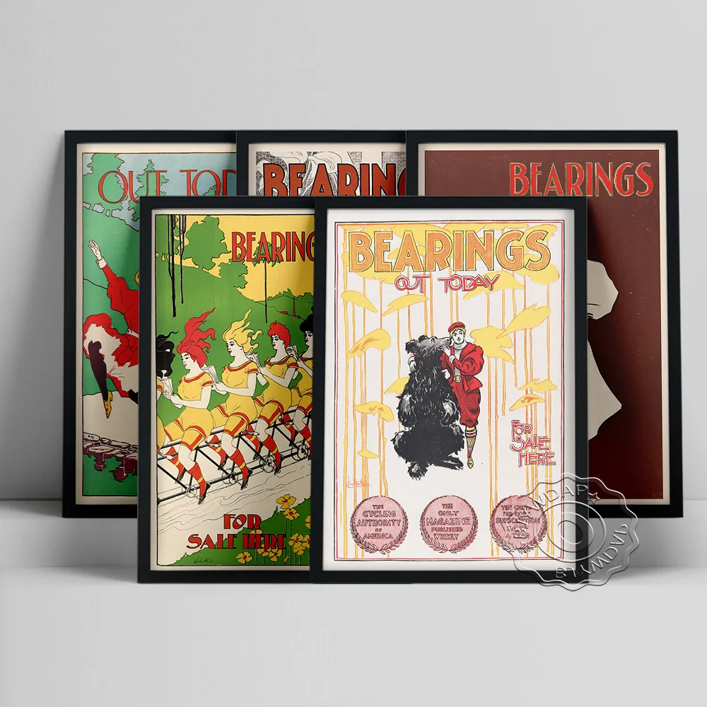 

Bearing Magazine Cover Art Prints Vintage Poster Character Illustration Canvas Painting Lounge Office Studio Wall Stickers Decor