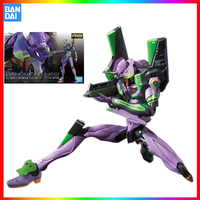 

In Stock Bandai Original RG EVANGELION EVA Unit-01 Ordinary Version Joint Movable Figure Assembled Model Collectible Toys