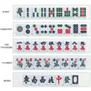 Portable Mini Mahjong Set Fall-Resistant  Logical Thinking Exercise Puzzle Board Game Chess and Cards Gift for Friends Family 6