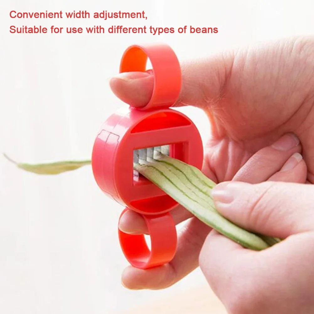 Green Bean Slicer Cutter-Kitchen Vegetable Stringer Peeler Remover Easy-to-Use Fruit Cutting Tool Kitchen Gadget Accessory