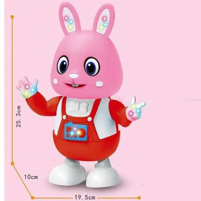 Electric dancing luminous little rabbit toy can sing, dance, dynamic music, cool electric well behaved rabbit toy 2