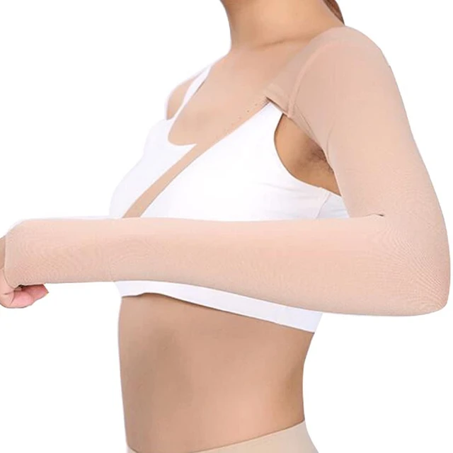Post Mastectomy Compression Arm Sleeve Elastic Anti Swelling Elbow Palm Support Edema Swelling Lymphedema 30~40 mmHg Men Women 5