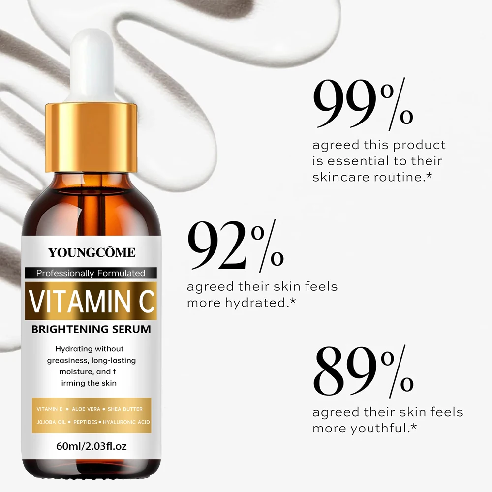 YOUNGCOME Vitamin C Serum For Face with Vitamin C, Hyaluronic Acid, Vitamin E – Brightening Formula – Improve of Dark Spots - Image 2