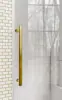 Frameless Slidable Shower Door, 56-60" W × 76" H, 5/16" Clear Tempered Glass, Gold Stainless Steel Handle, Noiseless, Waterproof 4