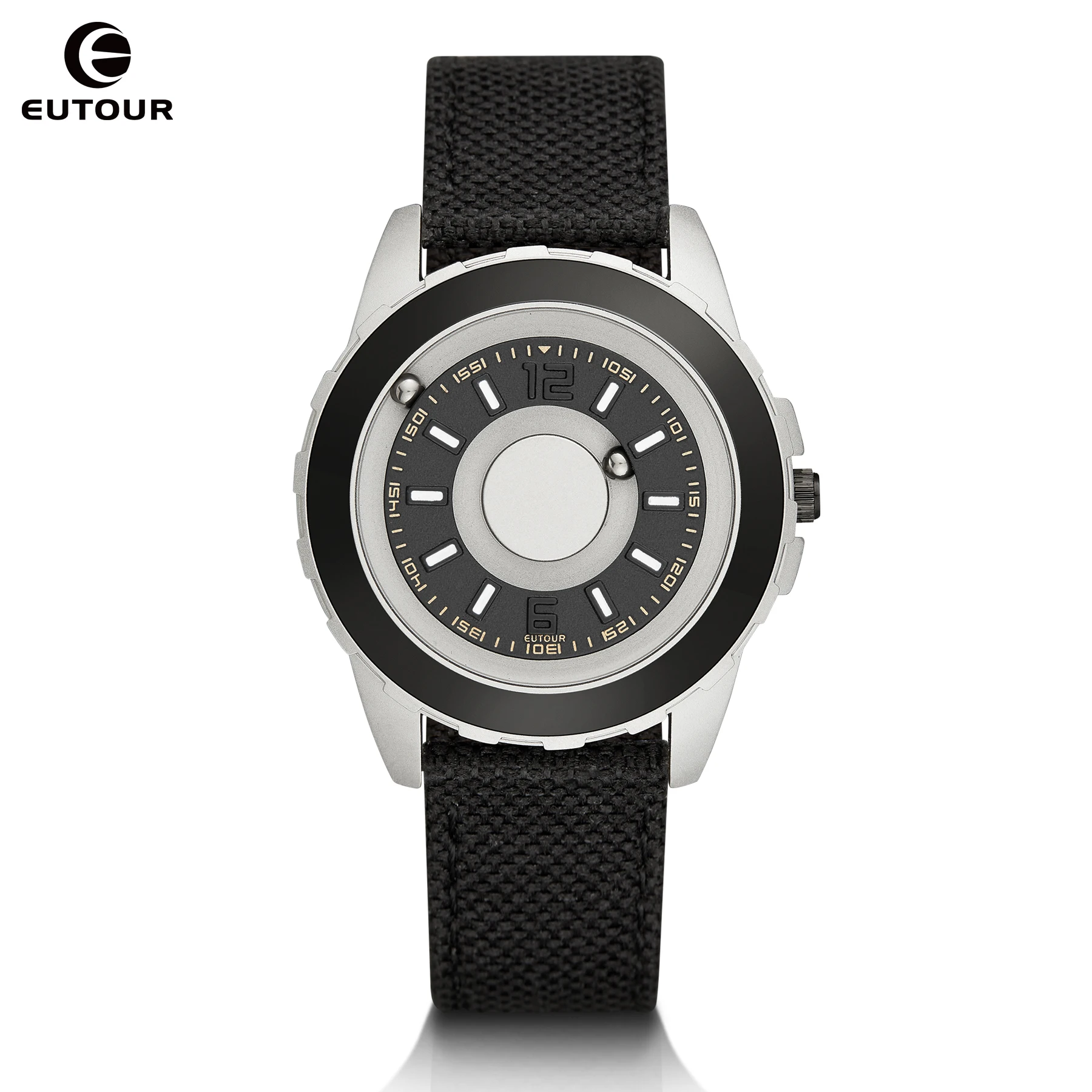 EUTOUR Original Magnetic Concept Quartz Sports Luxury Minimalist Waterproof Men's Watch With Fashionable Canvas Strap