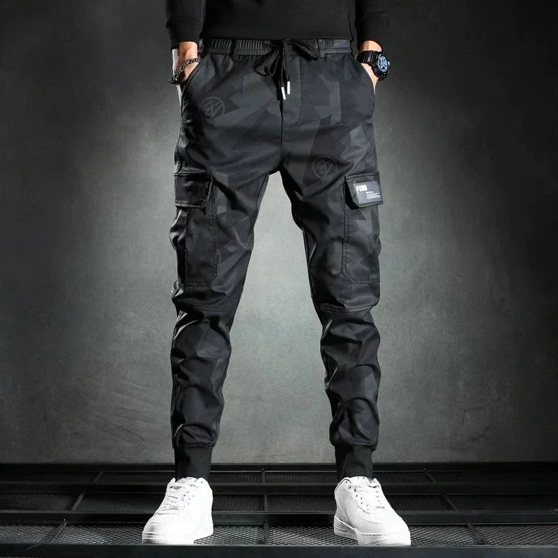 

Cargo Pants for Men Slim Trousers Man Camo Black Summer Camouflage Nylon Big Size Emo Cheapest Loose Spandex Clothing Slacks Y2k