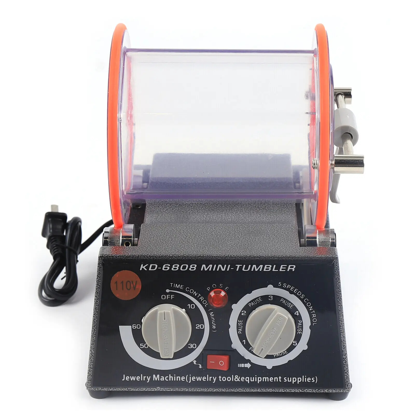 Rotary Tumbler Jewelry Polisher Machine Polishing Bead Finishing Machine 3KG 110V/220V Poliertrommel Poliermaschine 6