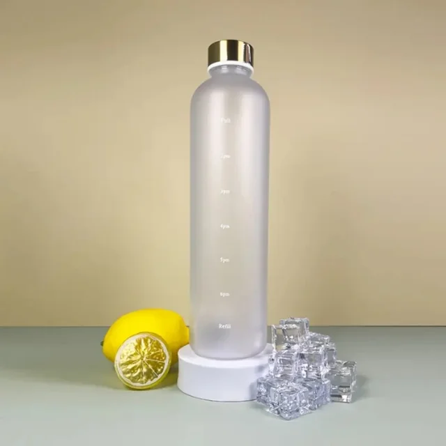 1000ML Portable BPA-Free Gradient Water Bottle - 1pc PC Material, Sealable, High Aesthetic Sports Flask for Outdoor Activities 5