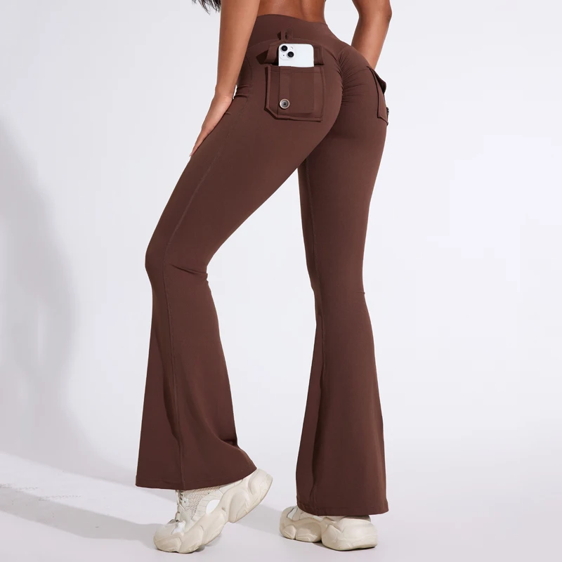 DIAS FIT JOY المرأة جيب جرس قيعان اليوغا عالية الخ...