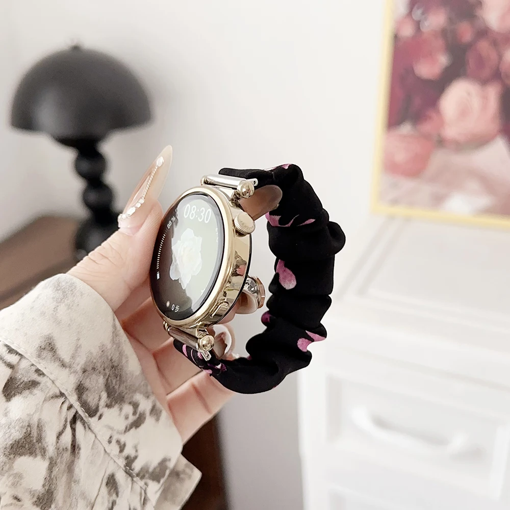 Stylish Stretch Fabric Scrunchies Watch Band - Quick Release Wristband