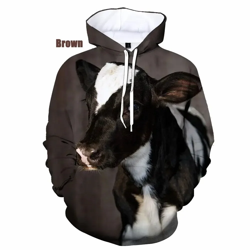 thumbnail image 1 of Sudadera con capucha de otoño para hombre, nueva sudadera con estampado 3D de vaca, sudadera con capucha informal de calle de vaca, sudadera de manga larga de tendencia de gran tamaño para hombre, 1 of 5