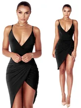 

Summer Women Spaghetti Bodycon Mini Dress Sexy V-Neck Hollow Out Backless Sleeveless Blue Black Dress Evening Party Vestidos