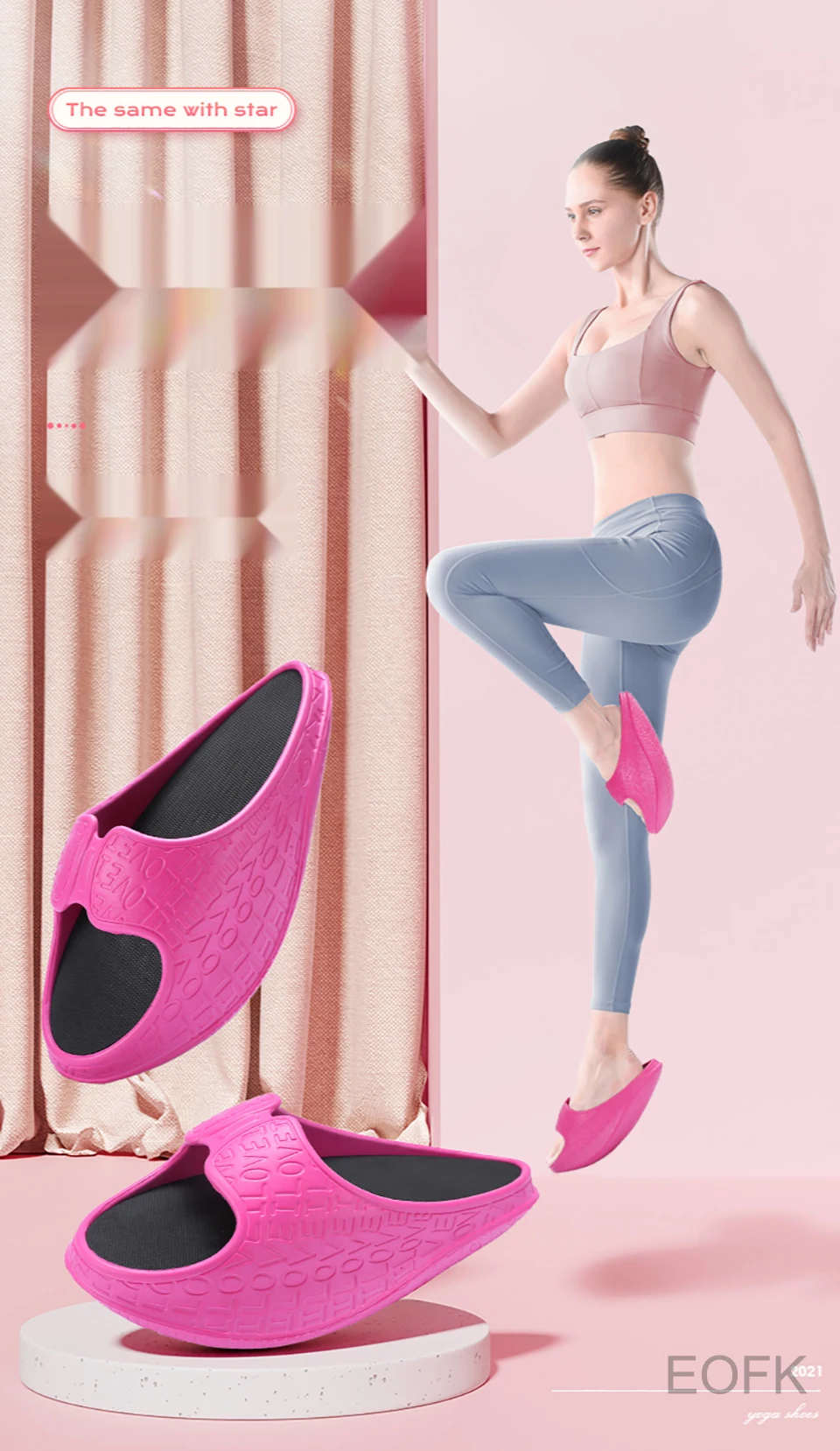 Description Picture 3 of itemWoman Sandal Artifact Leg Slimming Toning Shoes Hips Shaping Fitness Stretching Weight Loss Thick Balance Slippers Female Slides